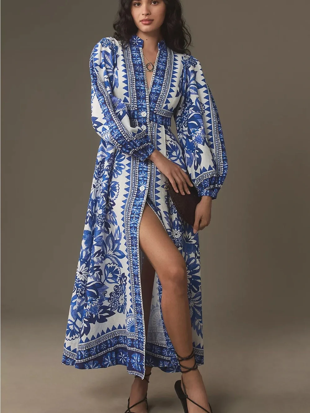 Farm Rio Tapestry Linen Maxi Dress - Picture 2 of 9